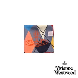 VIVIENNE WESTWOOD КОСЫНКА С ПРИНТОМ СЕРЫХ РОМБОВ С ЛОГОТИПА БРЕНДА