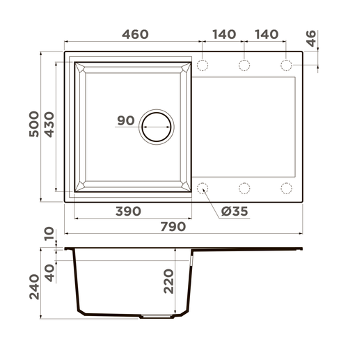кухонная мойка Omoikiri Sakaime 79-WH Tetogranit/белый
