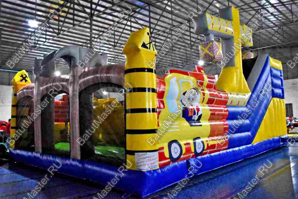 Коммерческий надувной батут "Строители"