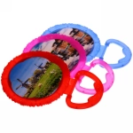 Зеркало настольное в пластиковой оправе «Ажурный кант» круг, подвесное, цвет микс, d-15см (Стикер на минивложение10шт)