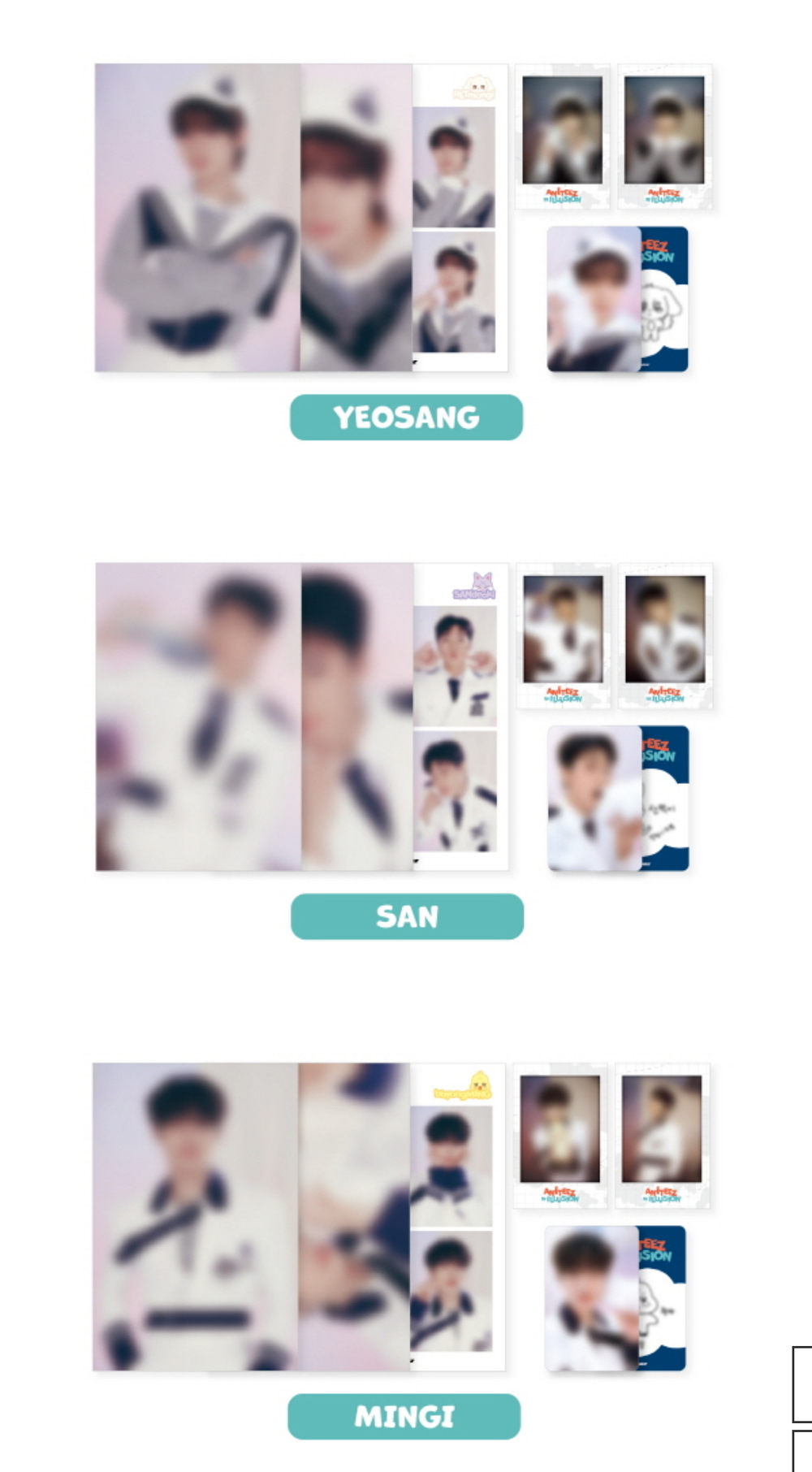 Набор фотокарт ANITEEZ IN ILLUSION - PHOTO PACKAGE