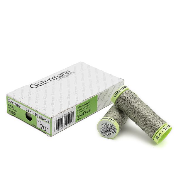 Нитки отделочные Gutermann Top Stitch 30 (30 метров), 5 кат. | 261 галечно-серый