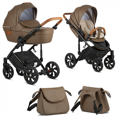 Коляска 2 в 1 Tutis Viva Life New 2019 №083 (Коричневая эко-кожа)