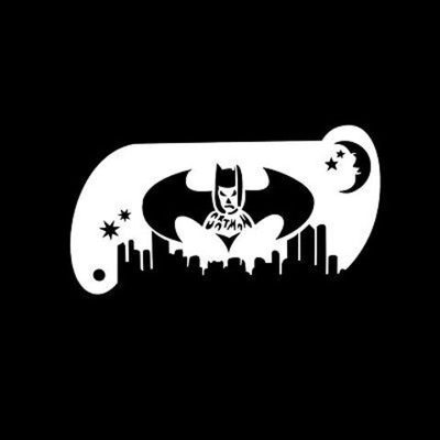 Трафарет для аквагрима "Бетмен", прямоугольный 7 на 13 см