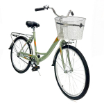 Велосипед 26" Stels Navigator-245C, Оливковый (корзинка)