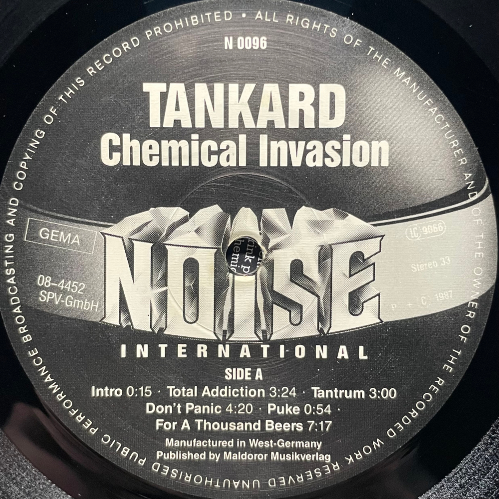Tankard ‎– Chemical Invasion (Германия 1987г.)