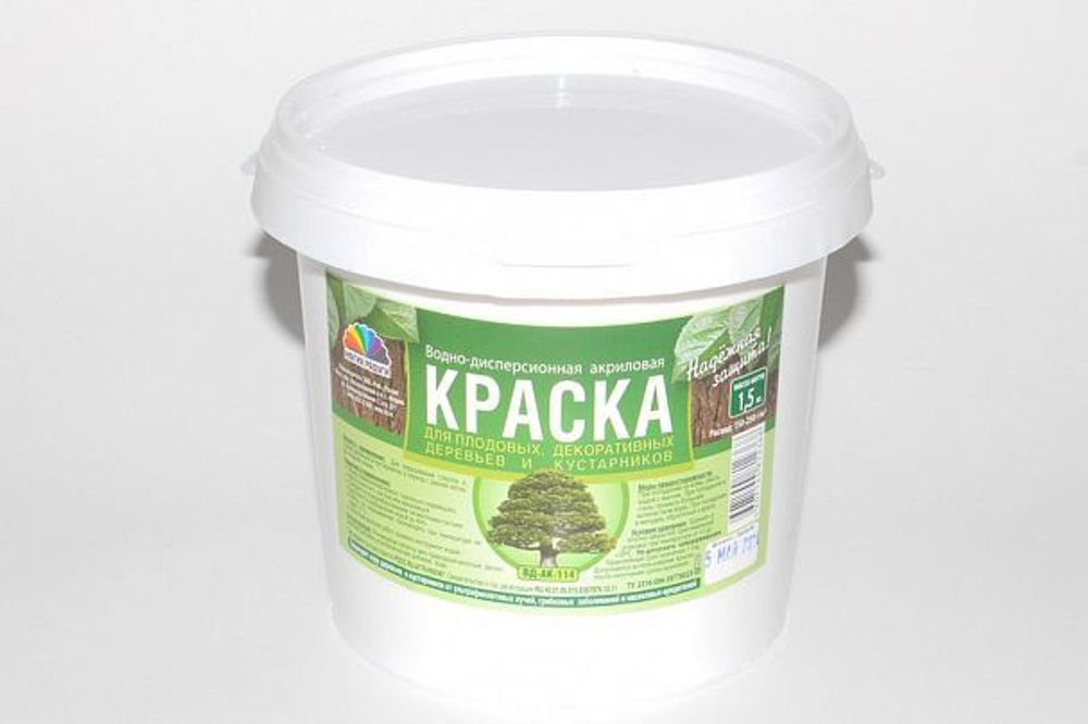 Краска вд для садовых деревьев акриловая 1,5 кг