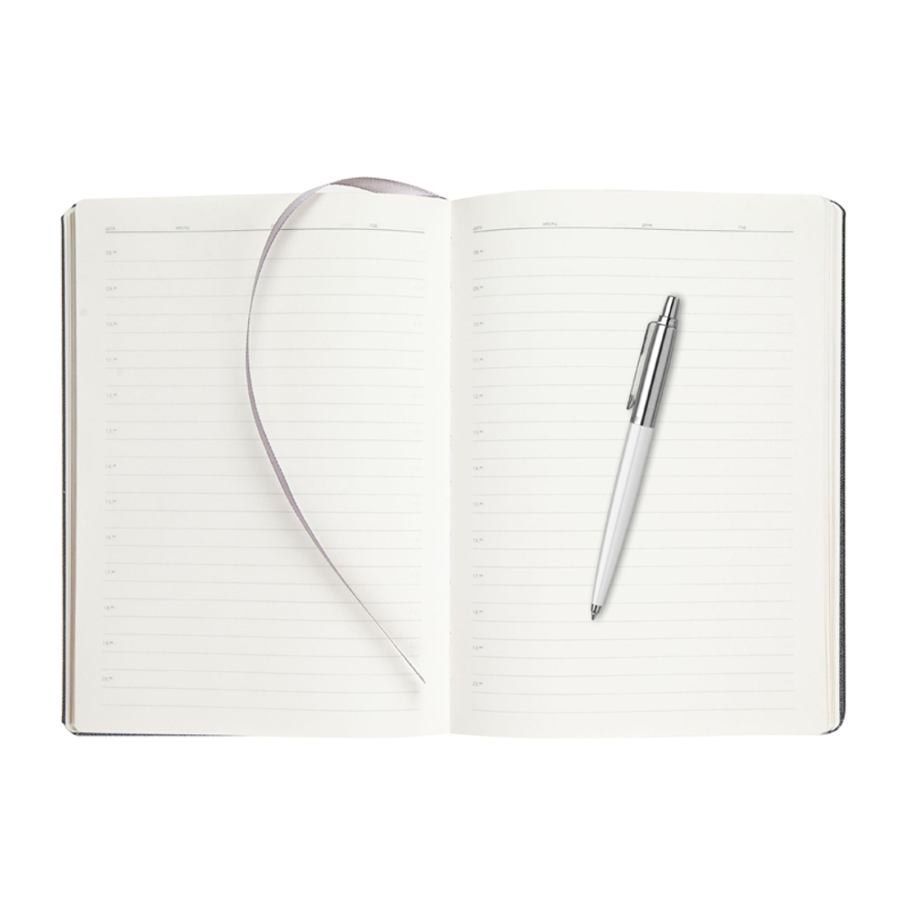 Подарочный набор: Шариковая ручка Parker Jotter + ежедневник, серый