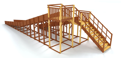 Зимняя горка САВУШКА ЗИМА-9 для базы отдыха, санаториев и парков