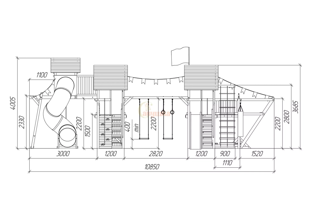 Детская площадка Савушка Люкс 1