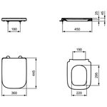 Сидение и крышка для унитаза стандарт Ideal Standard i.life A T453001