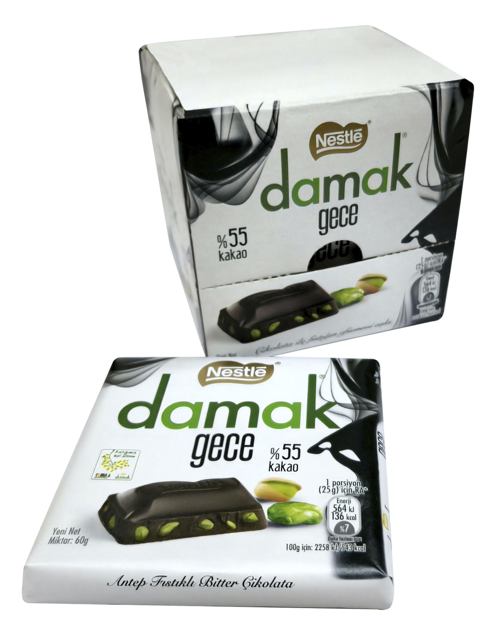 Шоколад Nestle Damak Gece 55% какао  60г (6шт)   Турция