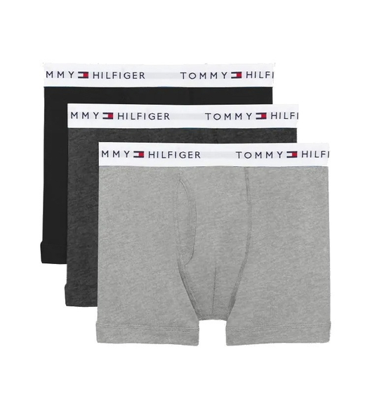 Мужские трусы транки Tommy Hilfiger Cotton Classics 3-PACK Grey Heather