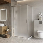 Душевой уголок BelBagno LUCE-AH-21 150х90 стекло прозрачное/профиль хром
