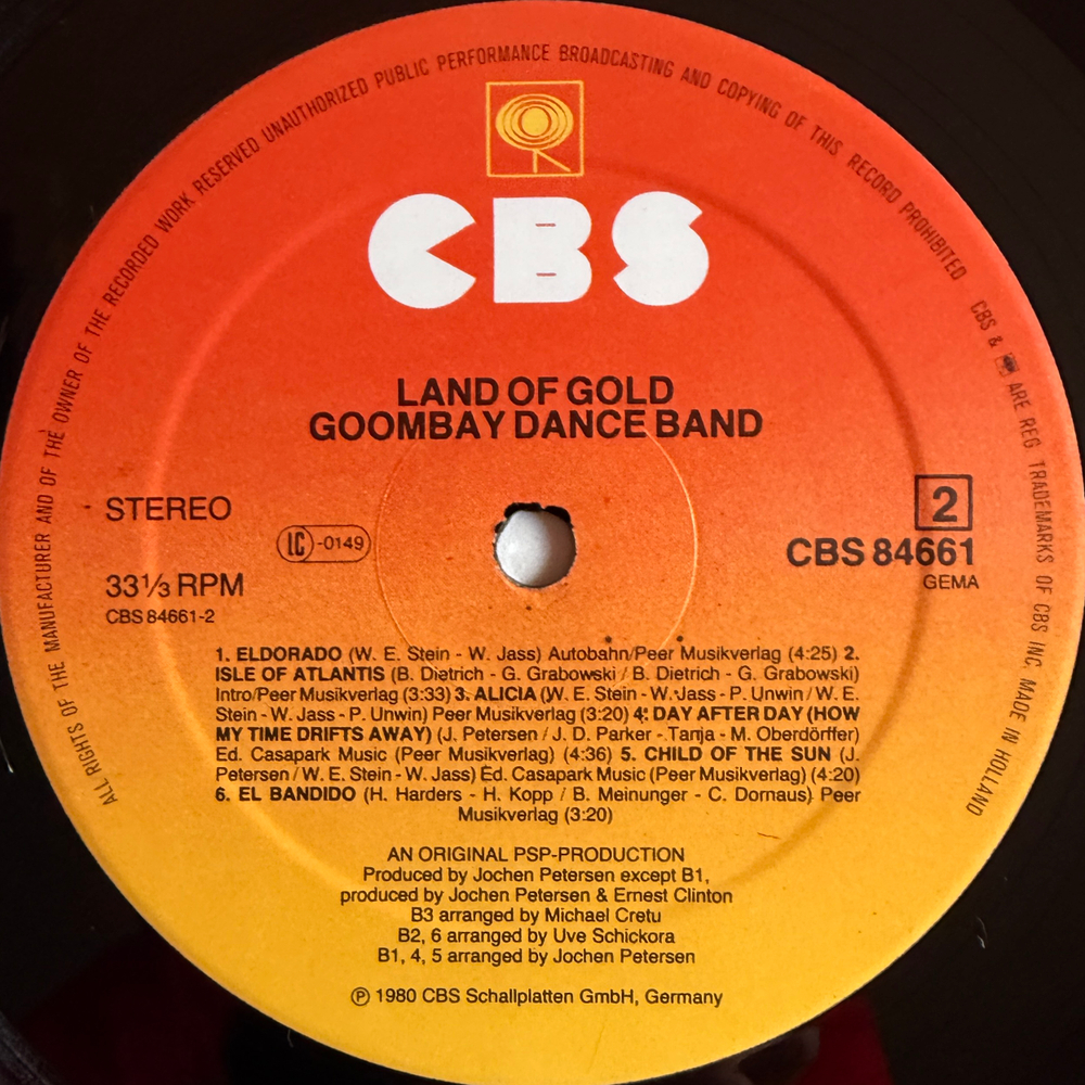 Goombay Dance Band ‎– Land Of Gold (Голландия 1980г.)