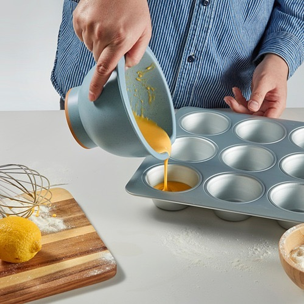 ПОННИФИСК PONNYFISK Миска 1 л, серо-голубая