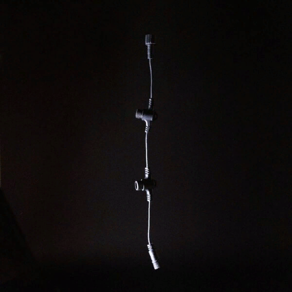 Разветвитель 2-х лучевой для нитей 24В. без возможности управления, провод черный ПВХ, IP65, Beauty led (PR12-ST)