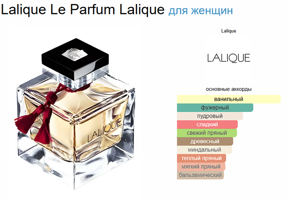Lalique Le Parfum Lalique 100ml (duty free парфюмерия)