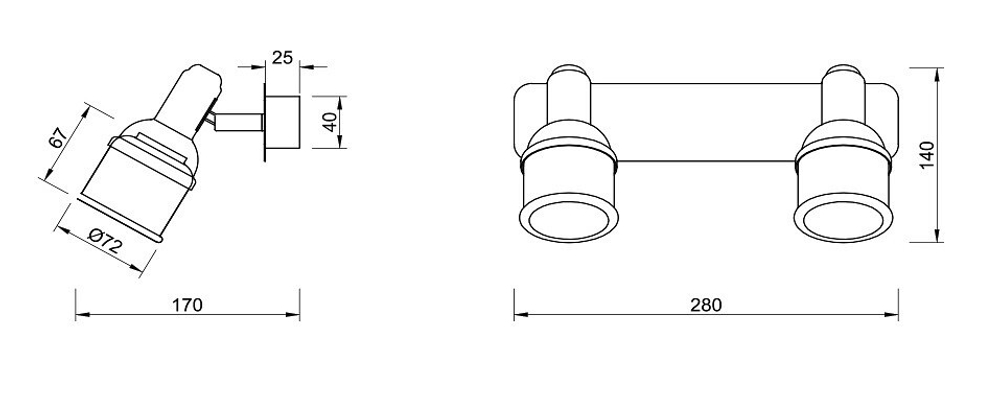Спот Freya FR7003WL-02BZ