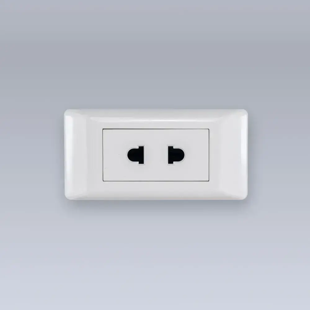 Розетка врезная мебельная "Eleganz" MINI 250в, 10А, белый цвет, мини розетка 81x41x28мм., 1 шт.