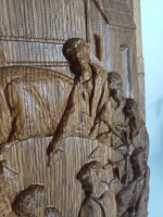 Освященная Икона «Тайная вечеря» резная из дуба 25*28,5 см