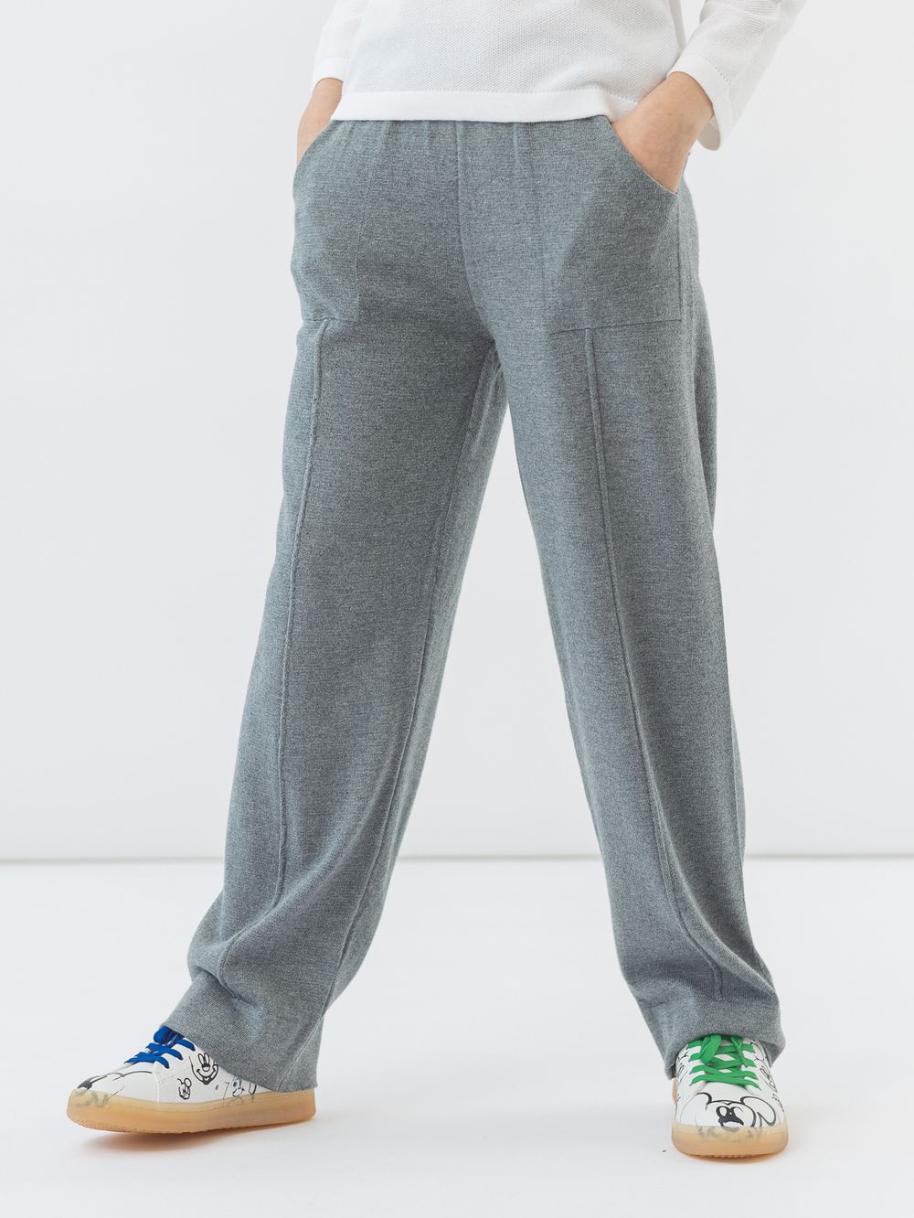 Брюки для девочки  арт. AT691-1 серый