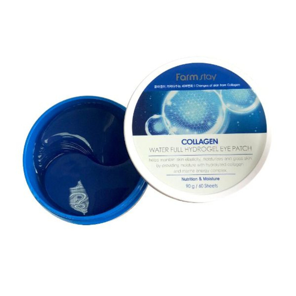 Гидрогелевые патчи с морским коллагеном FARMSTAY Collagen Water Full Eye Patch 60 шт