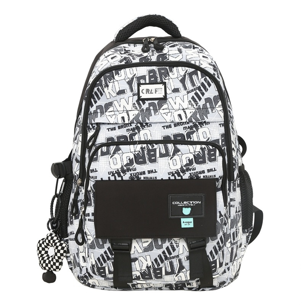 KAKAXI Nylon Backpack Laptop Bag Regular Unisex Black/Light Blue/Dark Blue/White