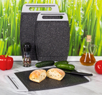 Доска разделочная ХЕВИ 405*275 мм антискользящие вставки, увеличенная толщина, желобки для отвода влаги М1567