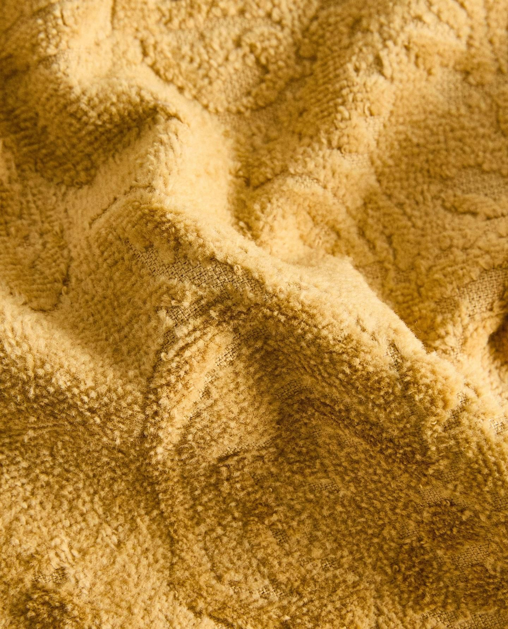 Zara Home - Набор полотенец для рук с бахромой (комплект из 3 предметов)), горчичный, 30х30 см