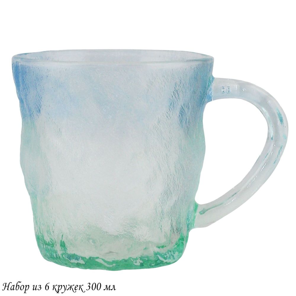 Lenardi 200-025 Набор из 6 кружек 300мл в под.уп.(х8)Стекло