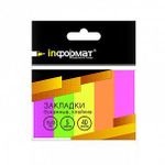 Закладки клейкие inФОРМАТ 15х50 мм 40 штх5 цв. неон бумажн.