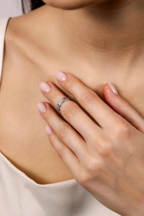 Фаланговое кольцо "Мятое" (незамкнутое)