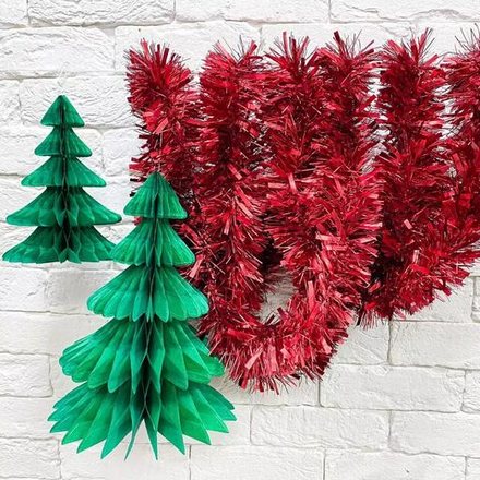 Мишура Красная