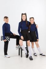 Джемпер для девочки Скул-3 Виотекс ТЁМНО-СИНИЙ