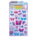 Наклейки объемные "Яркий микс", 19х13,5 см, ассорти 12 видов, FUNSTER (ФАНСТЕР), 666087
