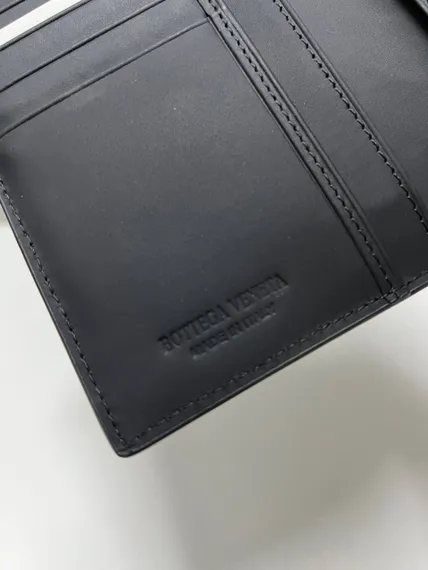Бумажник Bottega Veneta Intrecciato черный