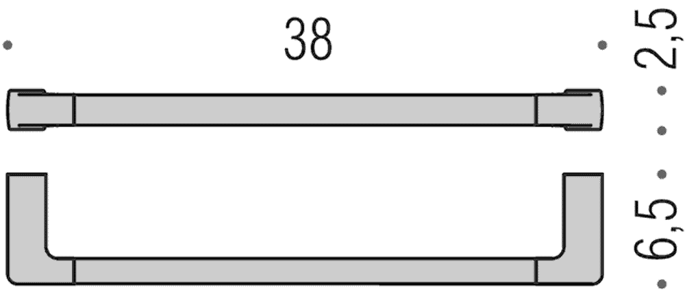 Полотенцедержатель 38см. Colombo Lulu B6209GL, золото схема