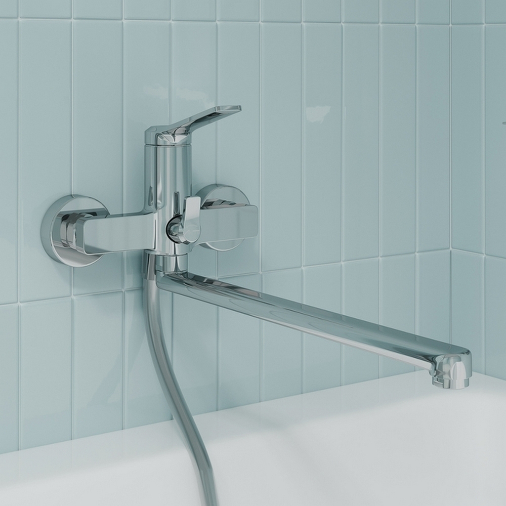 Смеситель для ванны и раковины 35к IDDIS PARSB02i10WA "Parker" без душ. аксессуаров,  ХРОМ