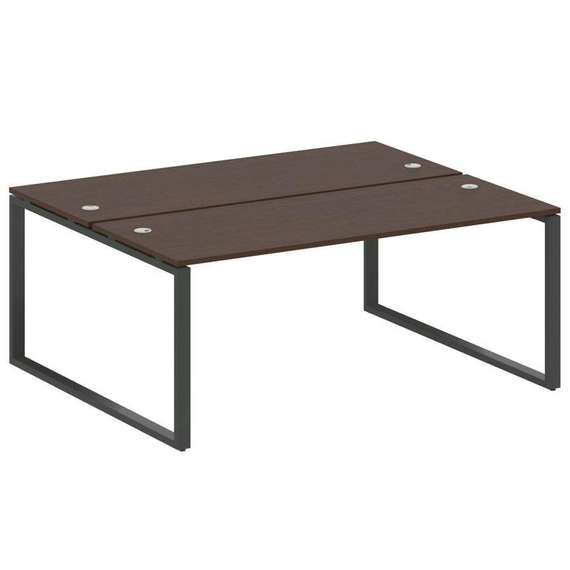 Metal System Рабочая станция на О-образном м/к БО.РАС-СП-2.5 Венге Цаво/Металл Антрацит 1800*1475*75