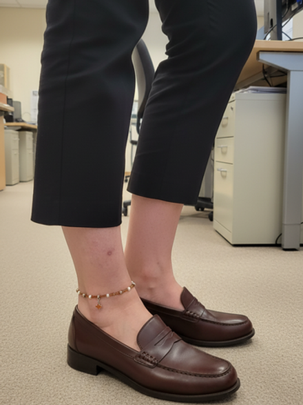 Анклет авторский ручной работы из натуральных камней "Радуга. Оранжевый"