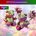 Пластик Eryone Silk PLA Tri-Color 1.75mm, 1KG Red & Purple & Green