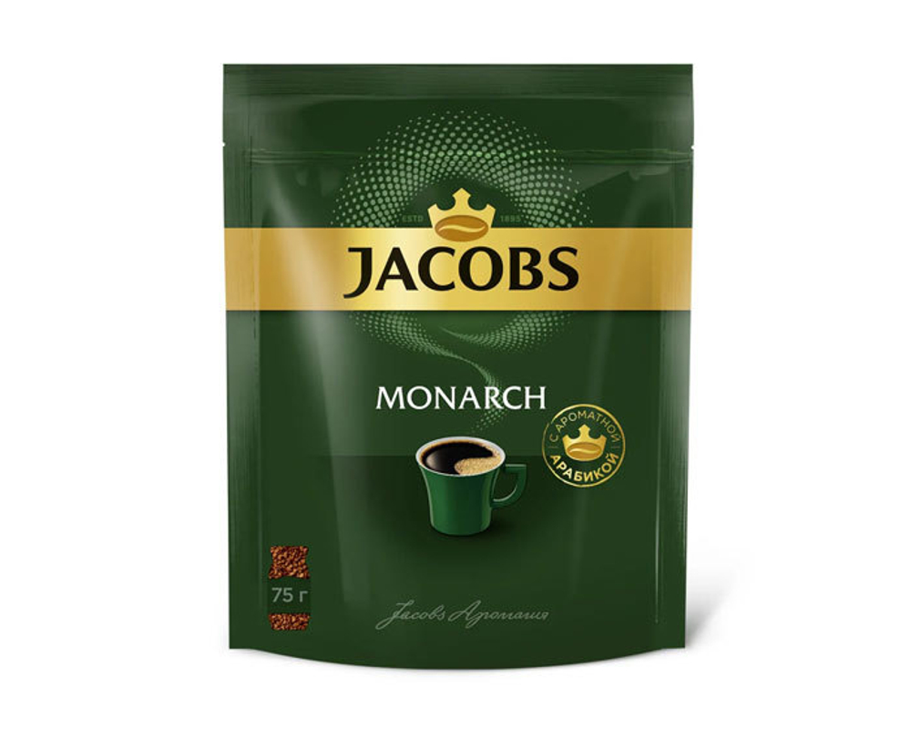купить Кофе растворимый Jacobs Monarch, 75 г пакет
