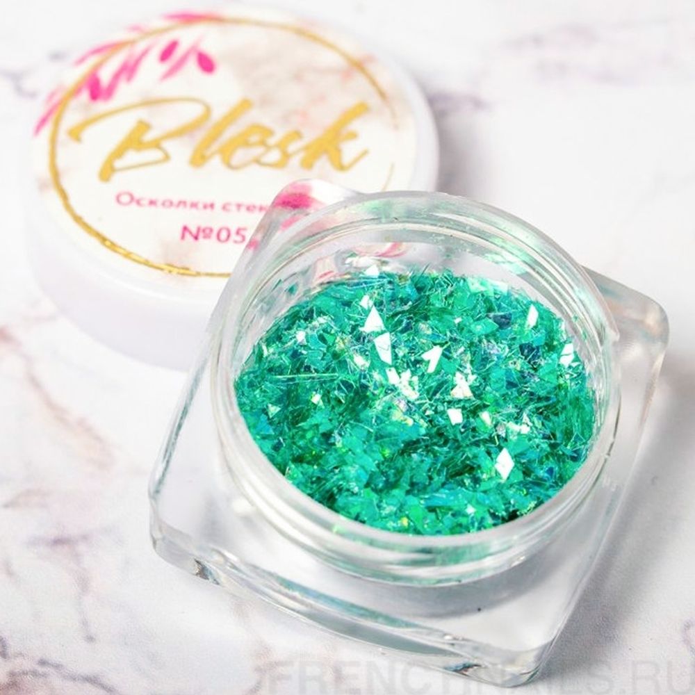 Blesk, Дизайн для ногтей &quot;Осколки&quot; изумрудный