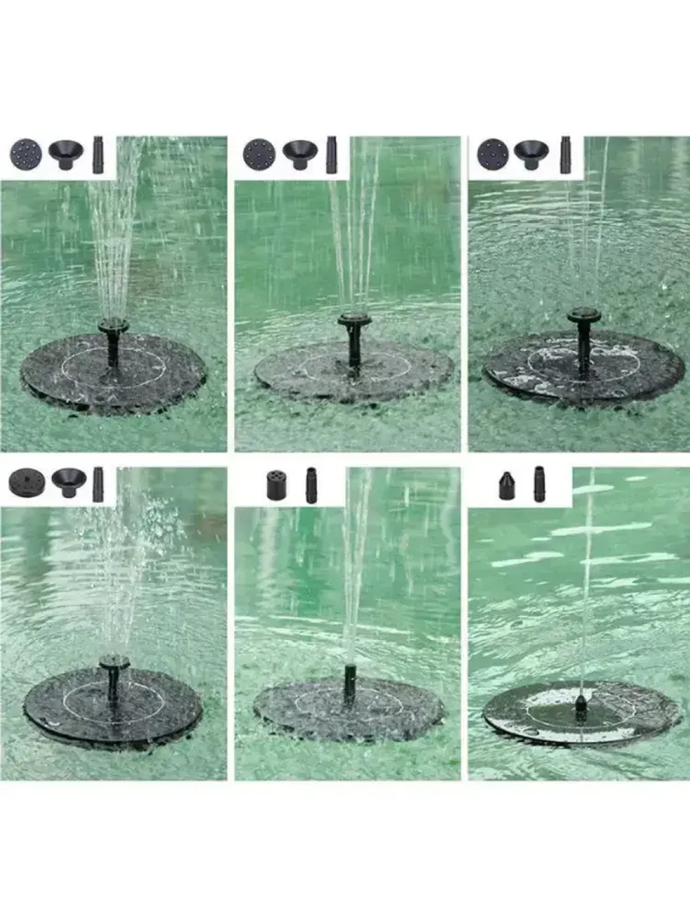 Live Home Фонтан плавающий садовый на солнечной батарее Mingtu MT-228 / Уличный фонтанчик для пруда, бассейна