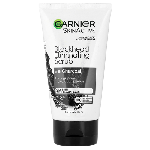 Garnier, SkinActive, скраб для устранения угрей с древесным углем, 150 мл (5 жидк. унц.)