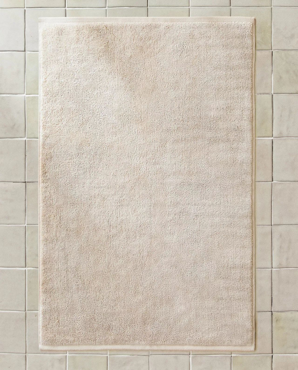 Zara Home - Хлопковый коврик для ванной с рисовой строчкой, бежевый, 60x90 см