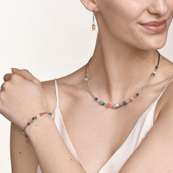 Серьги Coeur de Lion Motion Multicolor 5025/21-1559 цвет серебряный, оранжевый, бежевый