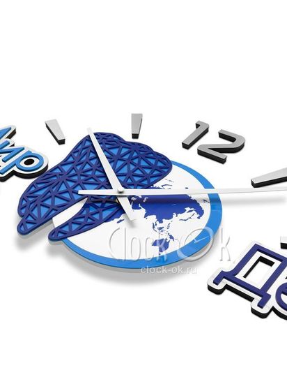 Настенные 3D часы "МирДент"