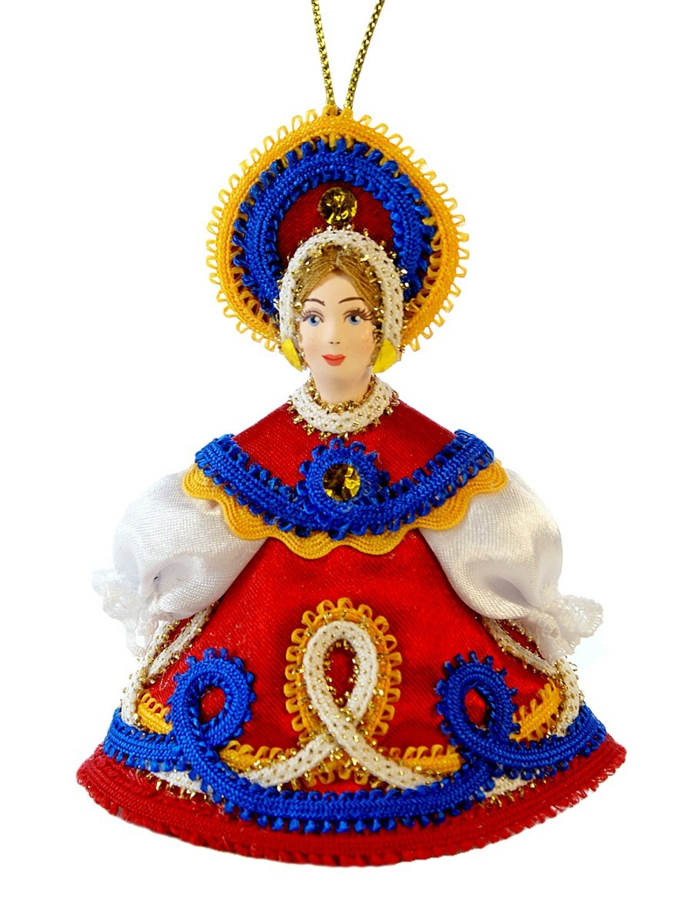 Кукла-подвеска Девушка в русском костюме